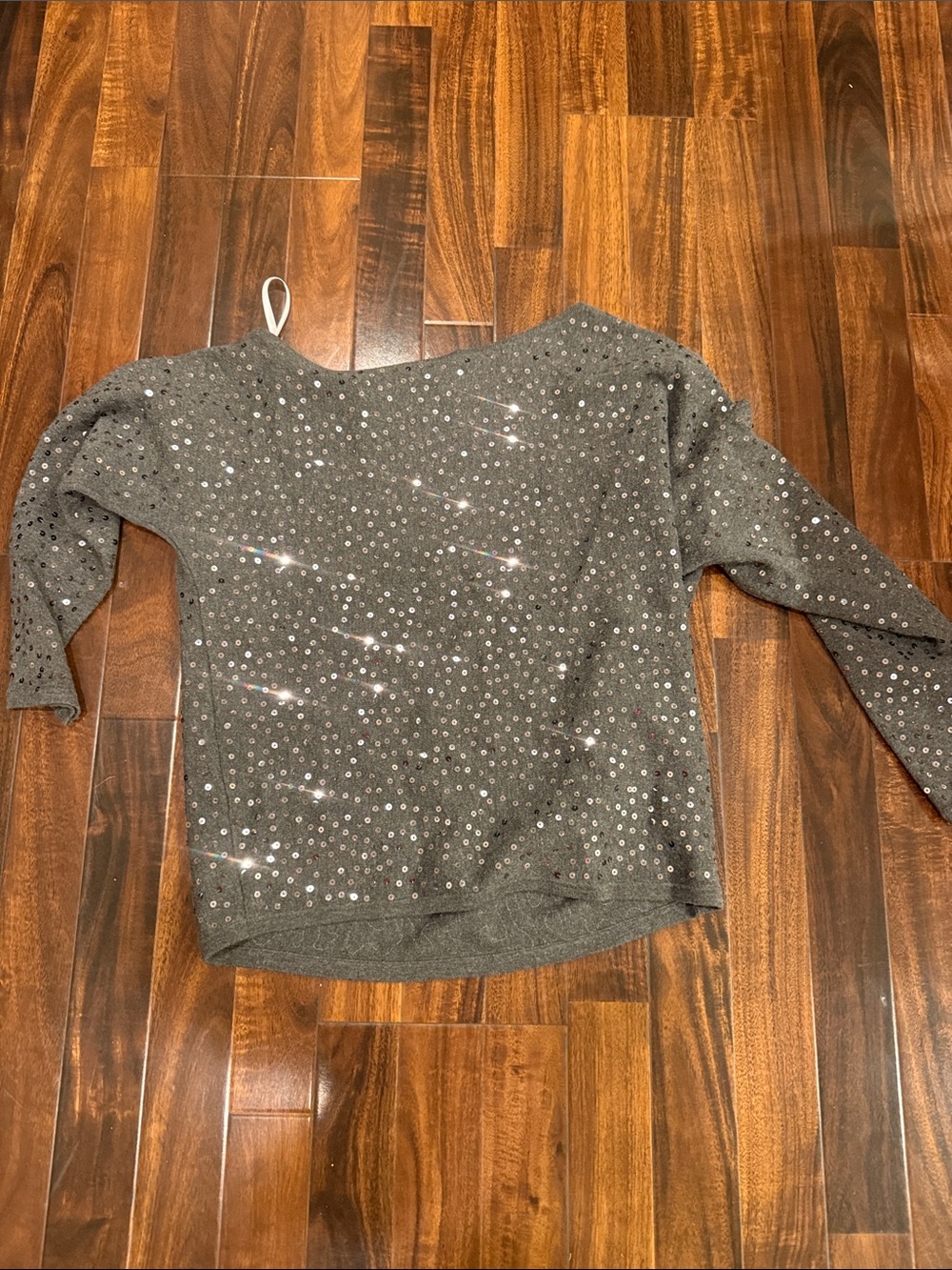 Gray Sequin Embellished Women's Sweater NWOT